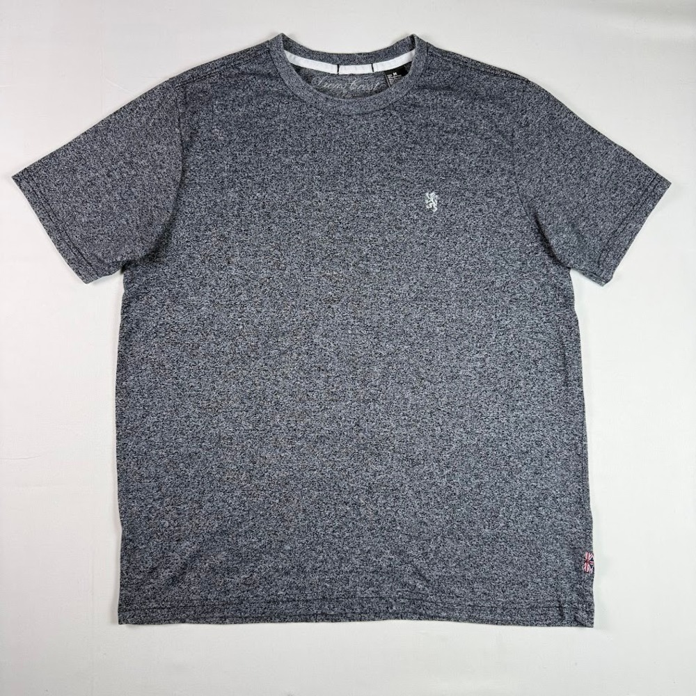 Lions Crest by English Laundry Mens Medium Charcoal Grey Marl Crewneck T-Shirt
